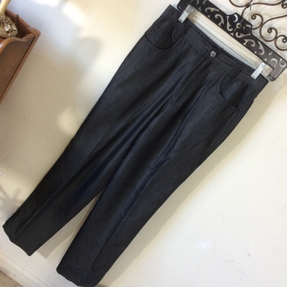 VERSACE JEANS COUTURE Sleek Sheen High Waist Pants - Picture 3 of 13